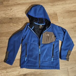 The North Face Blue and Gray Hooded Jacket